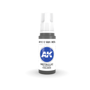AK Interactive 11212 Gun Metal 17ml 3rd Gen. Acrylic Model Paint