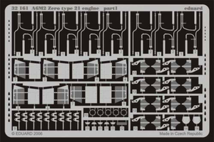 Eduard 32161 Etched Aircraft Detailling Set 1:32 Mitsubishi A6M2 'Zero' type 21