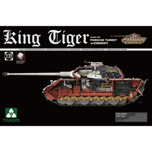 Takom 2046 German King Tiger (P) Heavy Tank w/Zimmerit & Interior 1:35 Model Kit