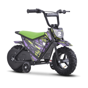 FunBikes MB250 250w 24v 6/6 43cm SLA Green Electric Kids Mini Bike
