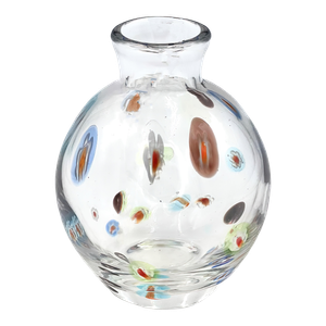 Torcello Bud Vase, Millefiori Multicolor Dots