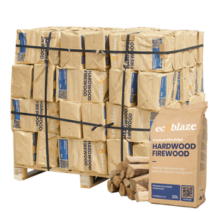 Ecoblaze Kiln Dried Hardwood Firewood Bags - 60 Bags