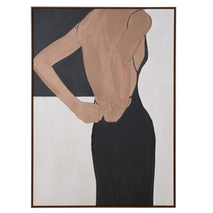 Little Black Dress Artwork — Framed Canvas Print