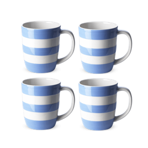 Set of 4 Cornish Blue Mugs 12oz/34cl