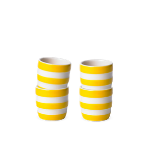 Set of 4 Cornish Yellow Straight Sided Egg Cups
