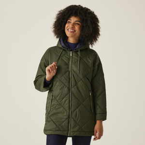 Regatta Womens Emilia Hooded Winter Padded Jacket - 18 / Dark Khaki