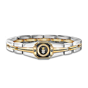 Genuine Sapphire Pride Of The Air Force Link Bracelet