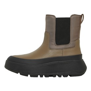 FitFlop Womens F-Mode Water Resistant Flatform Chelsea Boots Minky Grey