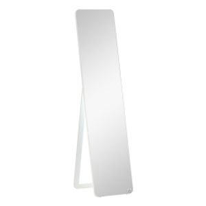 HOMCOM Espejo de Cuerpo Entero Espejo Rectangular de Pie y de Pared con Marco de Madera de Pino Moderno 37x43x156 cm Blanco