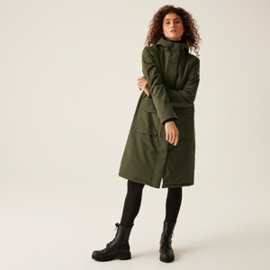 Regatta Womens Yarli Waterproof Longline Winter Jacket - 16 / Dark Khaki