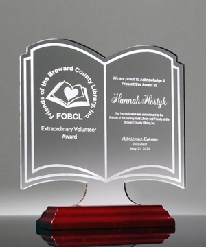 Acrylic Book Trophy