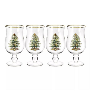 Spode - Christmas Tree Tulip Glass Set 4pce