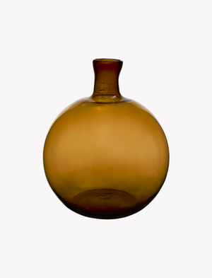 Ambra Vase - Glass, Brown, Large