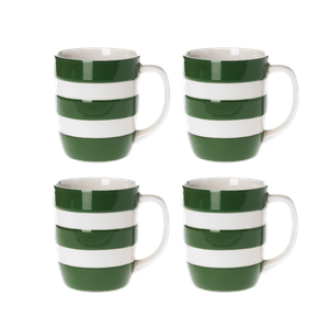 Set of 4 Adder Green Mugs, 12oz/34cl