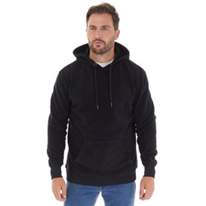 Kangaroo Poo Mens Polar Fleece Hoodie Black
