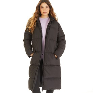Brave Soul Womens Harp Maxi Coat Black