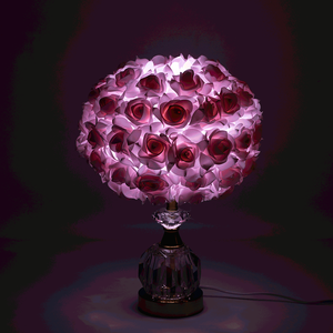 Pink Rose Vase Table Lamp