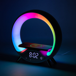 X Echo Eclipse Smart Speaker Lamp with Bluetooth Speaker 15W Wireless Fast Charging White