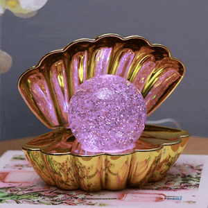 Glitter Pearl Shell Lamp Gold