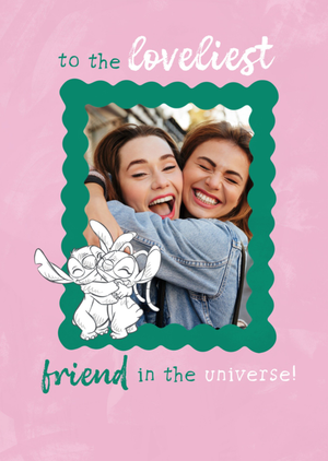 Disney Lilo And Stitch Loveliest Friend In The Universe Photo Upload Birthday Card