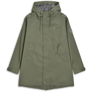 Lambretta Mens Waterproof Paisley Lined Parka - Khaki - 2XL / Khaki