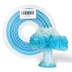 1 x PLA 3D Filament 1.75mm Transparent Rainbow TR-MC11 (Blue+White Translucent Gradient) - 1KG
