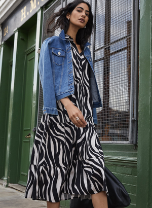 Tatiana Dress with TENCEL™ - UK 10 | EU 36 | US 06 / Black Zebra