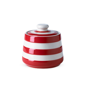 Cornish Red Covered Sugar Bowl