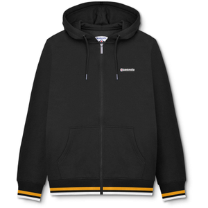 Lambretta Mens Full Zip Twin Tipped Hoodie - M / Black/Gold