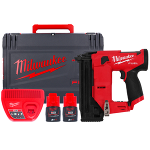 Milwaukee M12FCN18GS-202X 12V FUEL 18GA Cordless Brad Nailer With 2 x 2.0Ah Batteries, Charger & Case