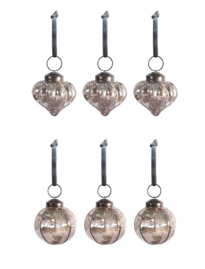 Laverton Mini Baubles Set of 6 Silver