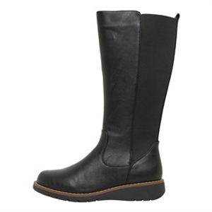 Board Angels Womens Lisa Knee High Wedge Boots Black