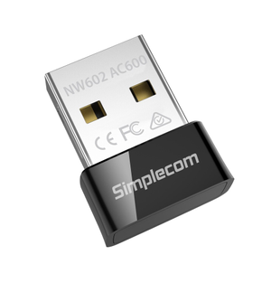Simplecom AC600 Dual Band 2.4Ghz & 5Ghz Nano USB WiFi Wireless Adapter (NW602)