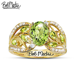 Viridian Dream Bob Mackie Peridot Ring Size 8
