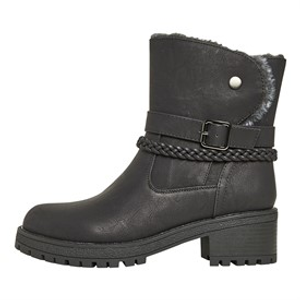 Brave Soul Womens Nora V2 Buckle Boots Black
