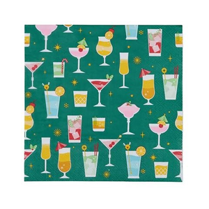 Christmas - Cin Cln Napkin Set Green 33cm