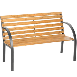 Panchina da giardino Michaela, in legno 2 posti 119,5 x 62 x 83 cm