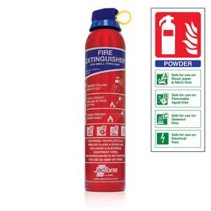 ABC Powder Red Aerosol Fire Extinguisher - 600g - WITH FREE SIGN