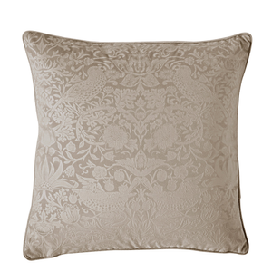 Strawberry Thief Embossed Cushion Porcini