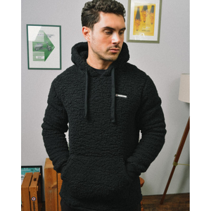 Lambretta Mens Borg Fleece Hoody - 4XL / Black