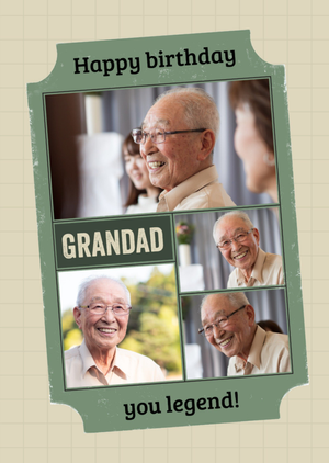Happy Birthday Grandad You Legend Photo Upload Birthday Card