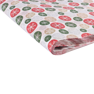 Large Recycled Holiday Snowflakes Tissue Paper - 10 sheets