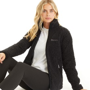 Bench Womens Edition Sherpa Fleece Jacket Black