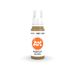 AK Interactive 11122 Green Ocher 17ml 3rd Gen. Acrylic Model Paint