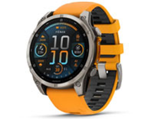 fenix 8 - 47 mm, AMOLED Sapphire - Titanium with Orange band