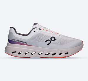 Women's Wide Fit On Cloudsurfer Next Wide Training Shoes - White/Flame