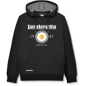 Lambretta Mens Target Pullover Hoodie - 3XL / Black
