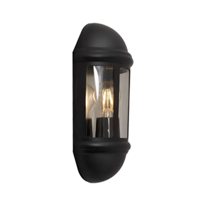 Ansell ALHL/PIR/BL Latina E27 Half Lantern with PIR Black