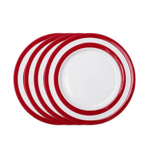 Set of 4 Cornish Red Lunch Plates 25cm (Seconds)