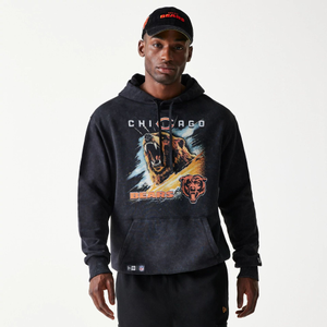 Chicago Bears NFL Games Premium Apparel Black Oversized Pullover Hoodie
